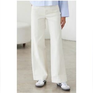 AYR The Top Floor Wide Leg Jeans Size 27S Cream